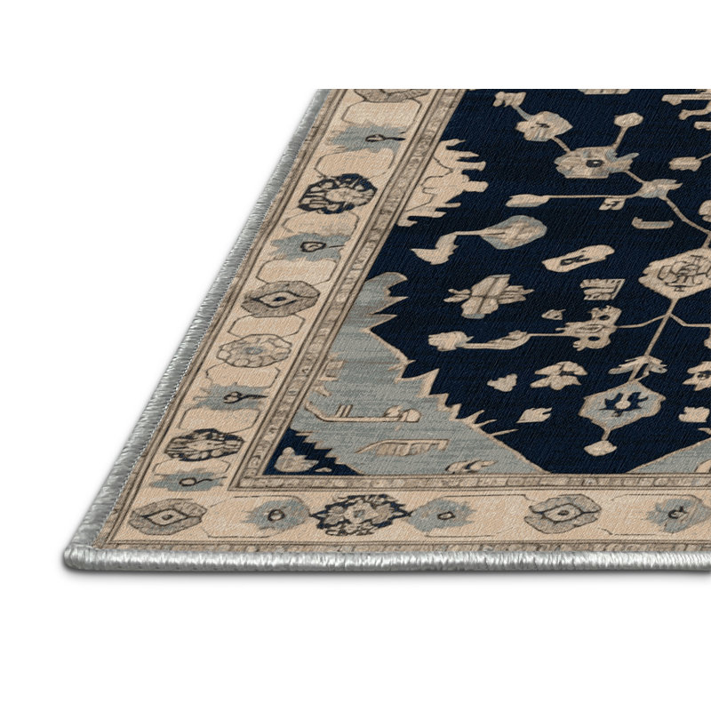 Tapis beige surteint lavable à la machine, Rectangle 2 pi x 3 pi