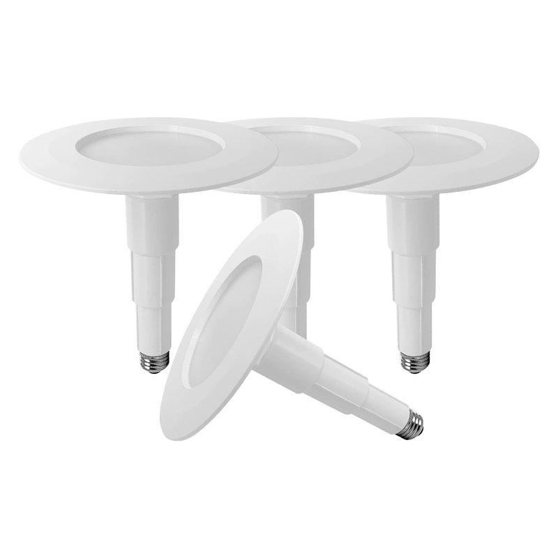 Éclairage encastré à DEL de 5/6 po Jolux pour éclairage encastré, 12 W = 60 W, 4 000 K blanc froid, 800 lumens, lumières à intensité variable pour éclairage encastré, homologué pour installation en contre-jour, ETL, garniture biseautée