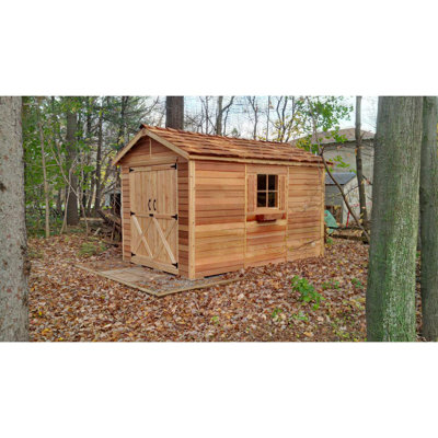 Rancher 8 ft. W x 10 ft. D Solid and Manufactured Wood Storage Shed