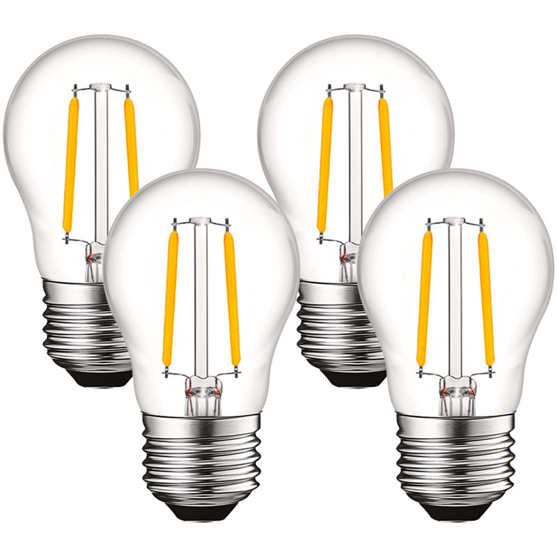 4 ampoules à DEL (intensité de 40 watts), A15, intensité variable, blanc Warrm (2700K) E26 / base moyenne (standard)