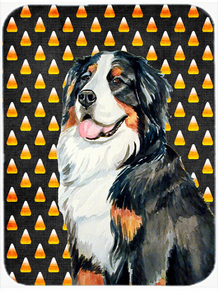 Planche à découper en verre caroline trésors bouvier bernois mountain dog Halloween Candy Corn