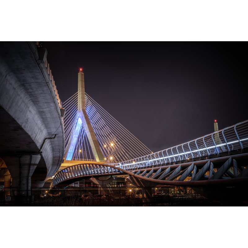 Zakim Bridge - Wrapped Canvas Print, 20cm H x 30cm W