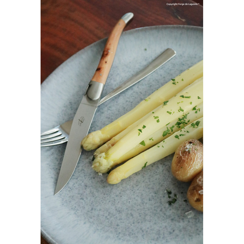 Juniper Handle Stainless Steel Steak Knife Set of 2