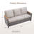 Outdoor Wicker Patio Modern Wood Armrests Sofa With Cushions-1572982420