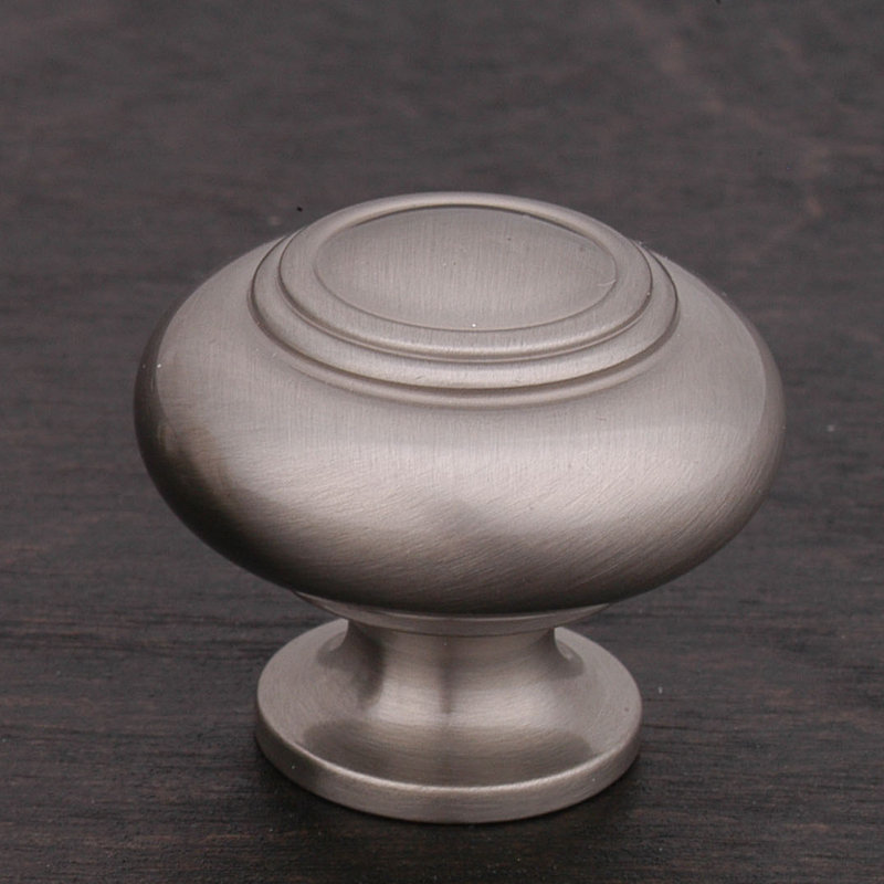 Poignée champignon Ringed CK Series, Nickel satiné, Diamètre du bouton 1,25 po