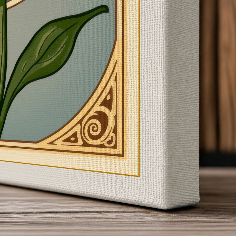 Framed Daisy Study Botanical - Wrapped Canvas, 24x16 - 61.0 x 40.6 cm, Cream Border