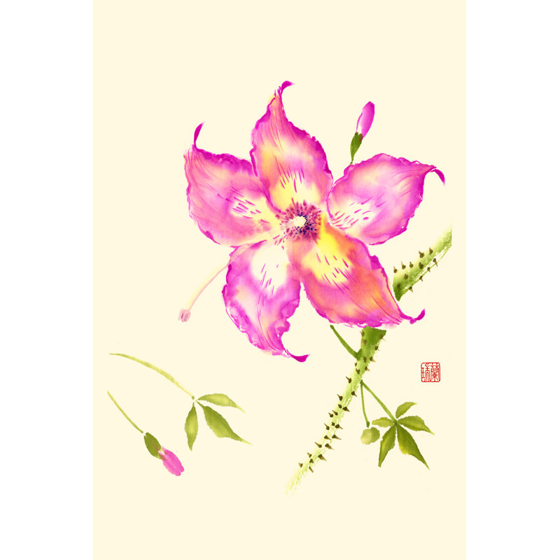 Hibiscus Flower III by Nan Rae - Wrapped Canvas Print, 46cm H x 30cm W 