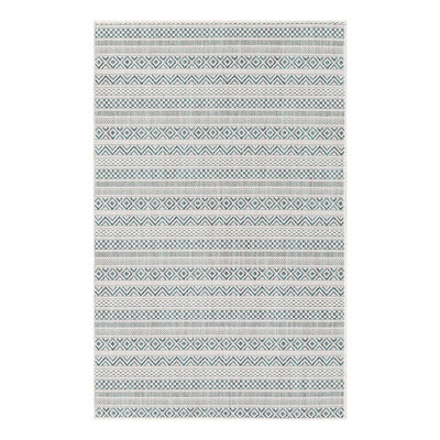Tapis bleu sarcelle intérieur / extérieur Hewitt