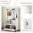 Hall Tree Entryway Bench With Open Shelves And Shoe Cabinets-391835749