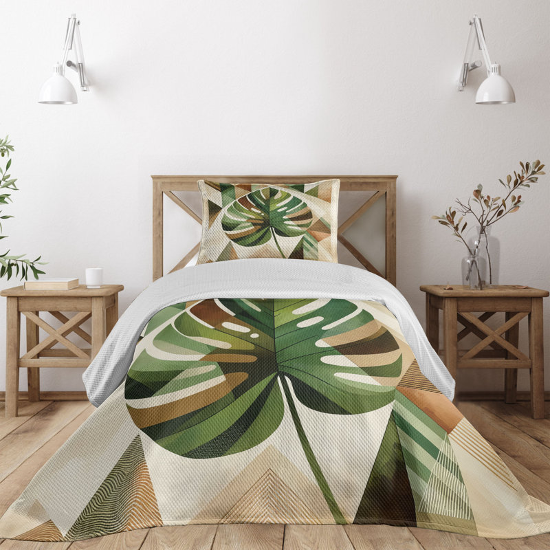 Polyester Floral Coverlet, Twin Coverlet + 1 Standard Shams