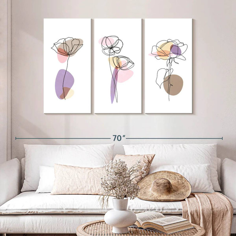 Illustration d'une fleur de tulipe Harnek, H 48 po x l 74 po