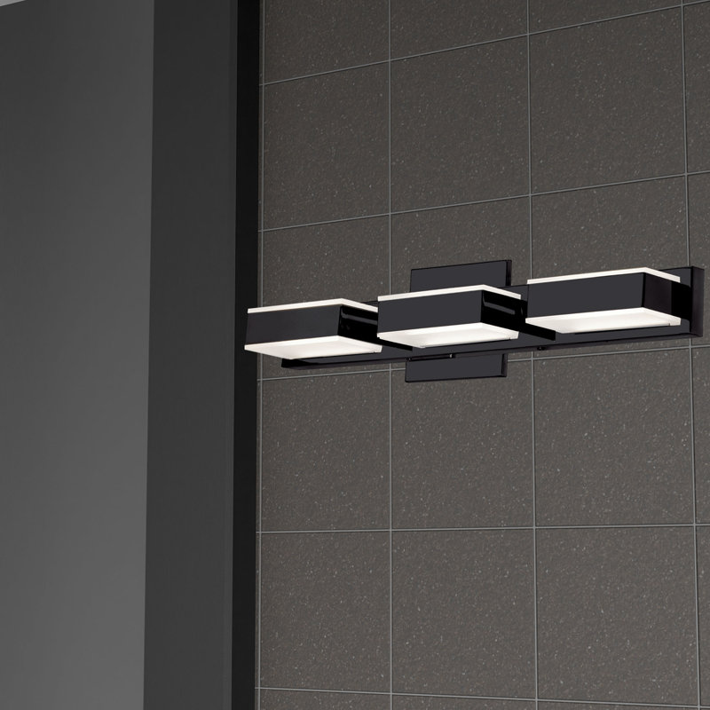 Éclairage pour meuble-lavabo mural 3 lumières Viola, Noir