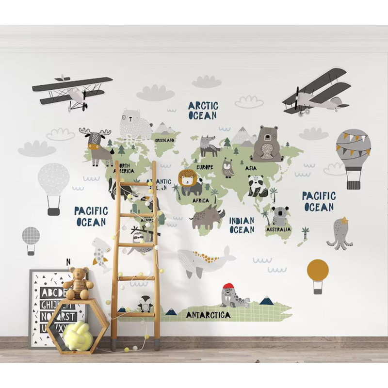 Adhésif mural pour chambre d'enfant, L 108 po x l 96 po