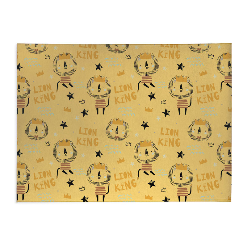 King Lion Kids Play Mat, Rectangle 2' x 3'