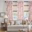 Ensemble de 2 rideaux à motif floral Mid Century-1050334062-1050334071
