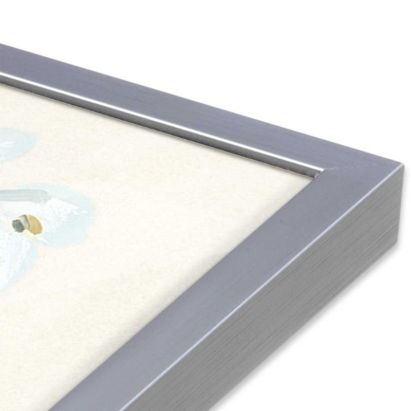 «Snowdrop Stems I» par June Erica Vess, reproduction d'art sur toile, H 48 po x l 36 po, Argent argent
