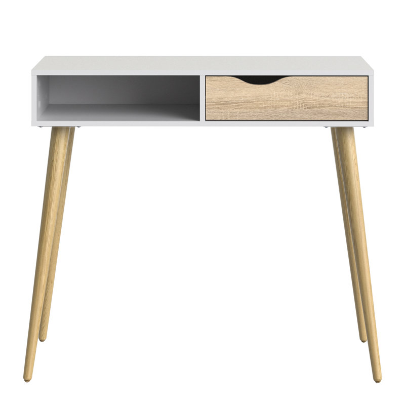 Havana 270.76cm Console Table, White/Oak
