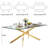 78.7" Rectangle Glass Dining Table Set With Polished Stainless Steel X-Base And Velvet Upholstered Nailhead Trim Dining Chairs-118608821-118608828-118608830