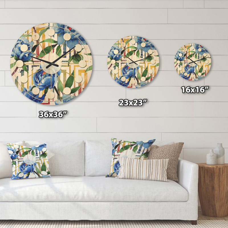 Horloge murale Botanical Design I, Grand