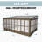 12x16ft Lean-to Aluminum Gazebo Sunroom With Sloping Polycarbonate Roof, Detachable Polycarbonate Screens And 2 Lockable Sliding Doors
