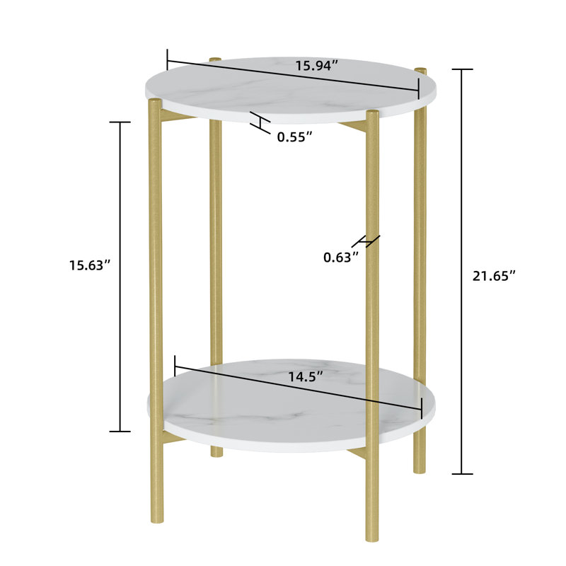 Cassity Stone Top End Table