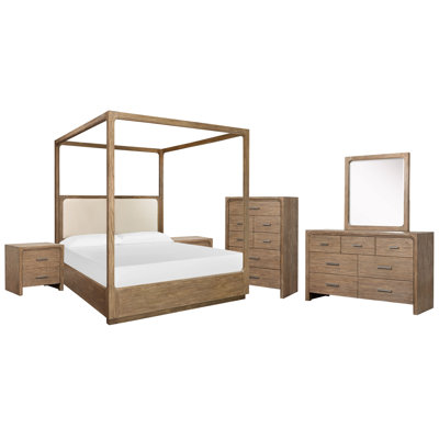Grand lit tapissier avec commode Hien