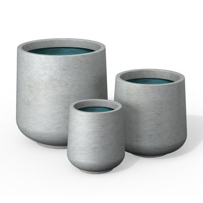 Brennus 3-Piece Cement Pot Planter Set
