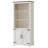 Chimira Farmhouse 69.8" H x 31.4" W 5 Tier Bookshelf with Adjustable Shelves & Barn Door, White-853536097