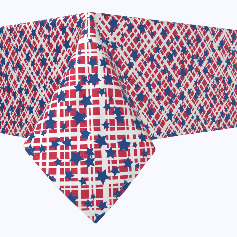 Igna Stars on America Check Tablecloth, 104" x 60"