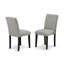 L'ensemble de mobilier de salle à manger 3 pièces contient une table de cuisine rectangulaire à feuilles papillon et 2 chaises rembourrées en tissu Shitake, noir-488442533-488442535-488338514