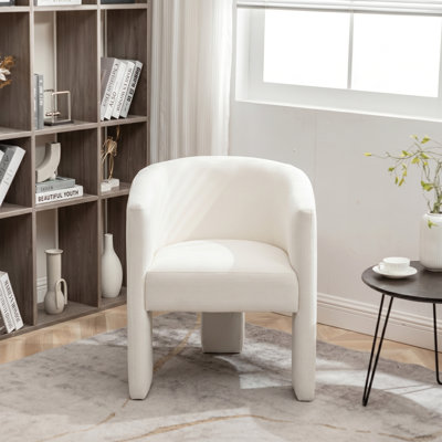 Fauteuil demi-tonneau en velours