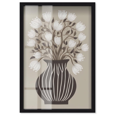 Reproduction de boîte-cadre rétro Folk Art Floral II par Art Remedy