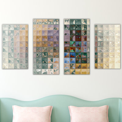 « tile art #7 2012 », ensemble de 4 impressions sur toiles tendues