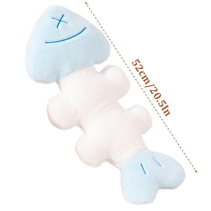 Coussin Fishbone, Bleu, H 20,5 po x l 9 po