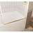 Frameless shower door 56-60 "W x 60"H, 1/4 "(6 mm) Clear Tempered Glass, Explosion Proof Film, Stainless Steel Handle,Brushed Gold-125502055