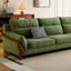 Coussin en chenille vert-2010833399-2010833398