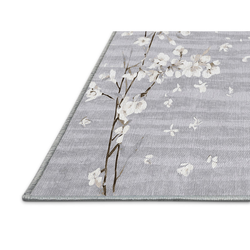Machine Washable Blue Area Rug, Rectangle 8' x 10'