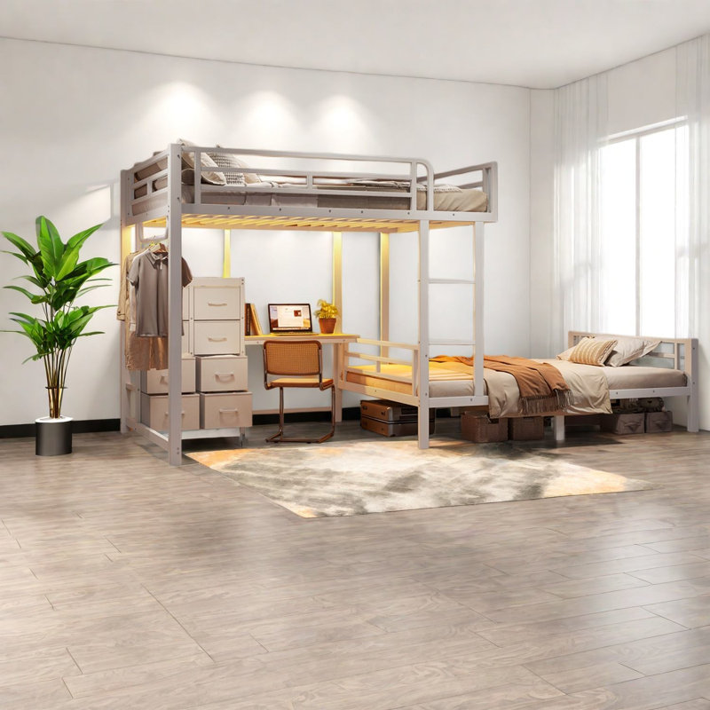 Lits avec rangement, lit superposé moderne en MDF