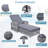Outdoor Long Reclining Chaise, Wicker Lounge With Armrests, Patio Adjustable Recliner With Soft Removable Cushions, All Weather Rattan Pool Lounge For Poolside & Garden-885372757