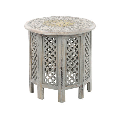 Aubreelynn Solid Wood Pedestal End Table