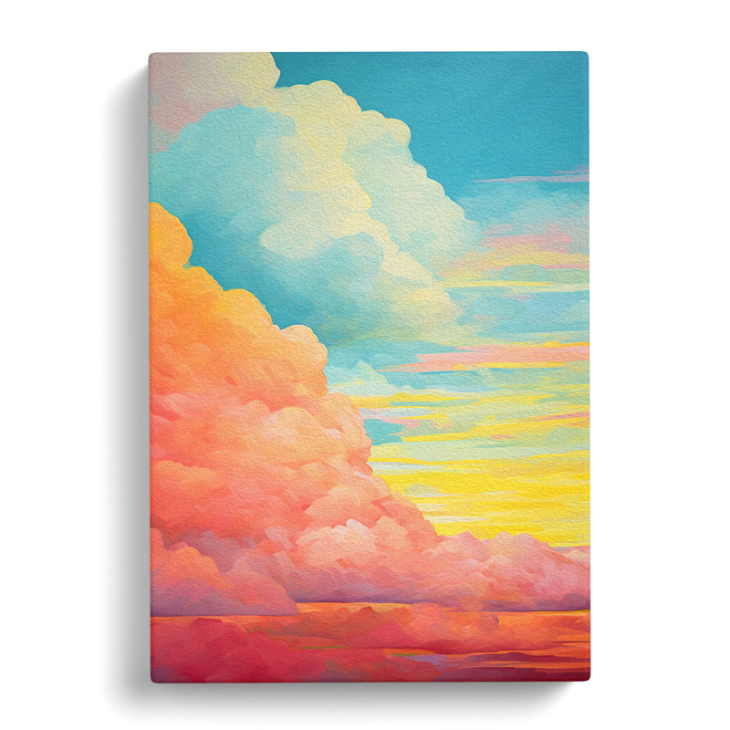 Cloudy Sky Colour Field - Wrapped Canvas, 76cm H x 50cm W x 3cm D