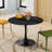 Adrian 42.12"Modern Round Dining Table with Round MDF Table Top,Metal Base Dining Table