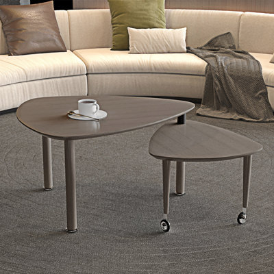 Table basse rotative en bois