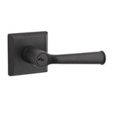 Federal Keyed Door Lever with Traditional Square Rose