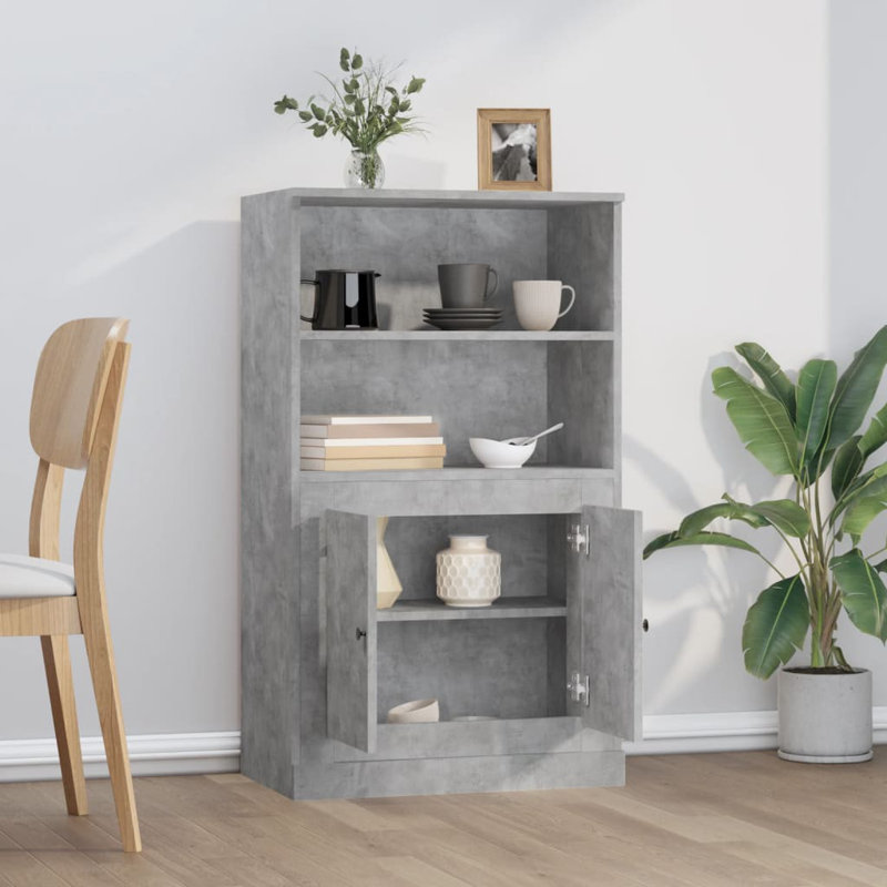 Andersonburg 60 Cm Wide Highboard, Concrete Grey