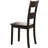 2pcs Distressed Walnut Side Chairs - Back, Rectangular For Common Dining Occasions, Transitional, Solid , Rustic Warm Finish, Sleek Tapered Legs 2 Back Standard Dining, Rectangular,