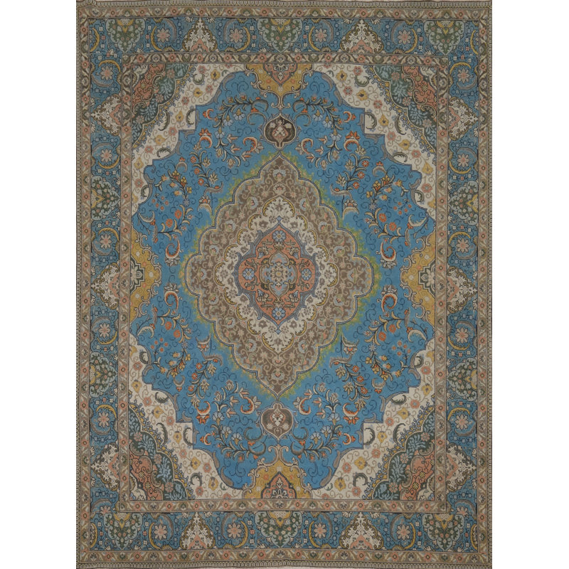 Tapis traditionnel bleu 10 x 12