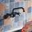 Kitchen Sink Faucet with Cross Handle, Swivel Spout Kitchen Faucet-65465493