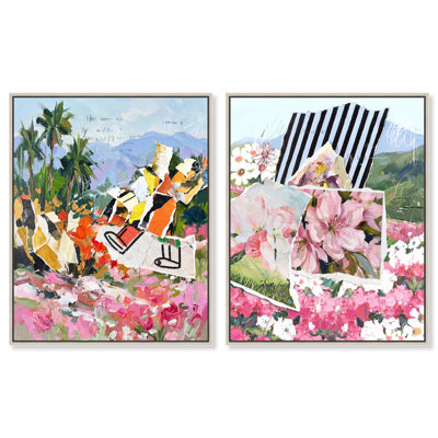 Tropic Bloom Set Landscape & Nature Canvas Print by Oliver Gal, Black Frame, 16 x 20