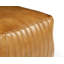 Pouf Brie en cuir caramel-1202995557